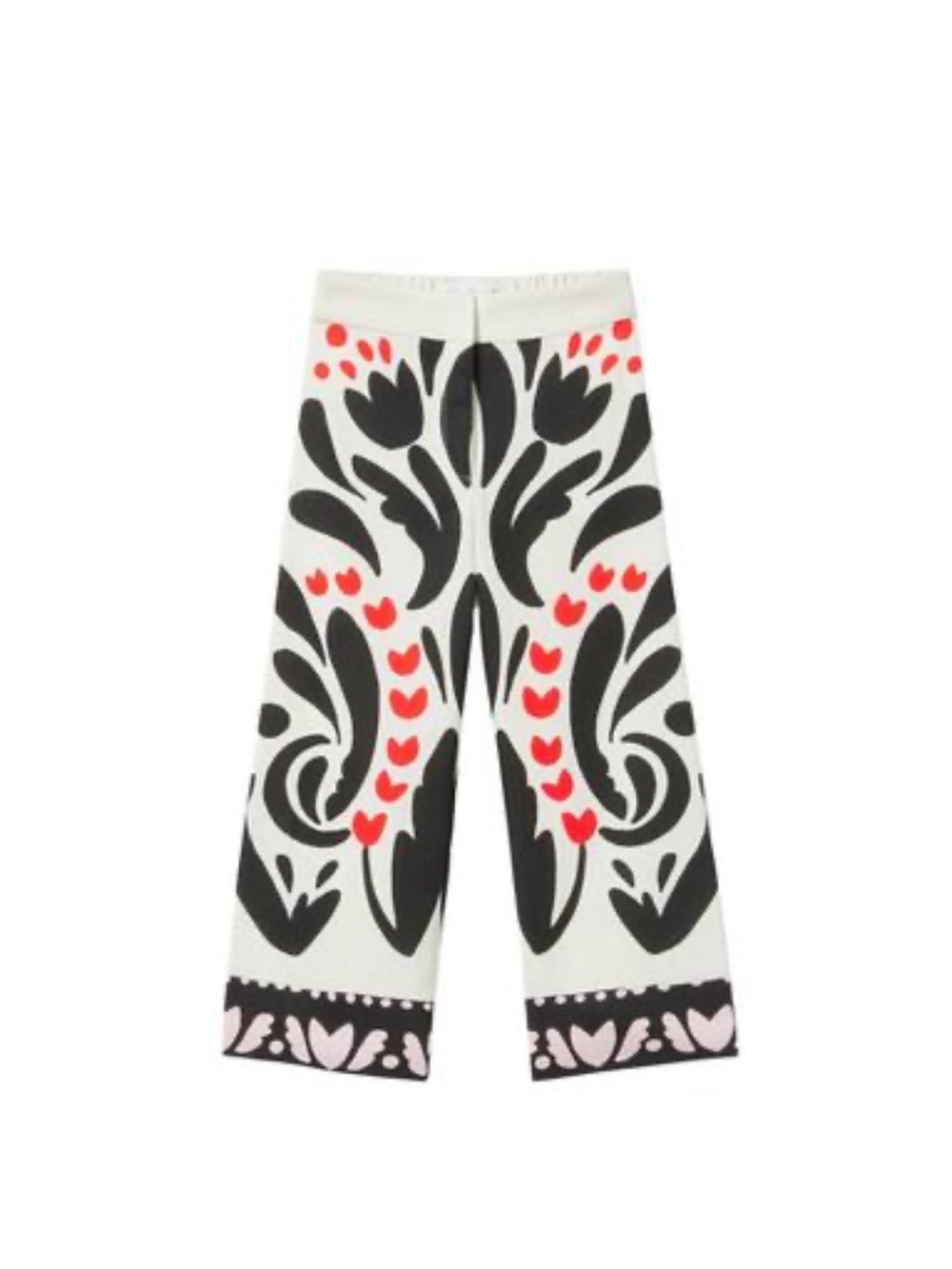 Zara girls linen blend printed pants